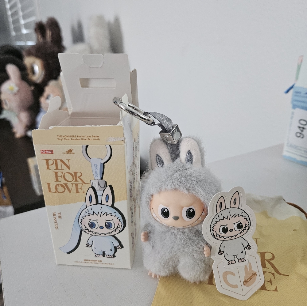 Pin For Love Labubu Keychain By Pop Mart - Letter C